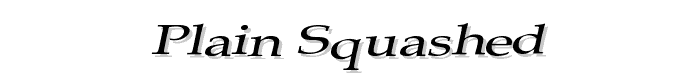 Plain Squashed font